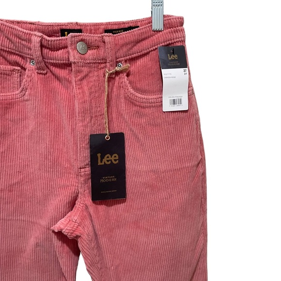 Lee High Rise Flare Corduroy Jeans Canyon Rose Size 27 New with Tags - Picture 7 of 12